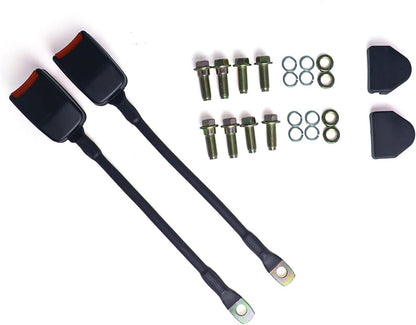 2 Pack 3 Point Pads Universal Adjustable Retractable Lap Set for Go Kart,Club Golf Cart,UTV,VR,Minivan Van, SUV, Cars, Buggies,Pickup and Truck for Modification Belts Kits(Black-L)