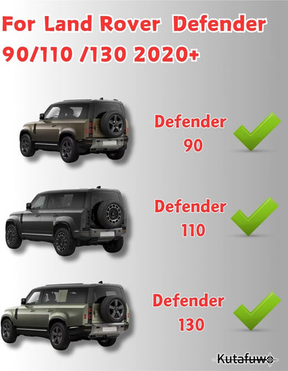 KUTAFUWO Car Exhaust Pipe for 2020-2025 Land Rover Defender 90 110 130, Four Outlet Square Port High Temperature Resistant Car Exhaust Pipe Modification Tailpipe Exhaust Tip Defender Accessories