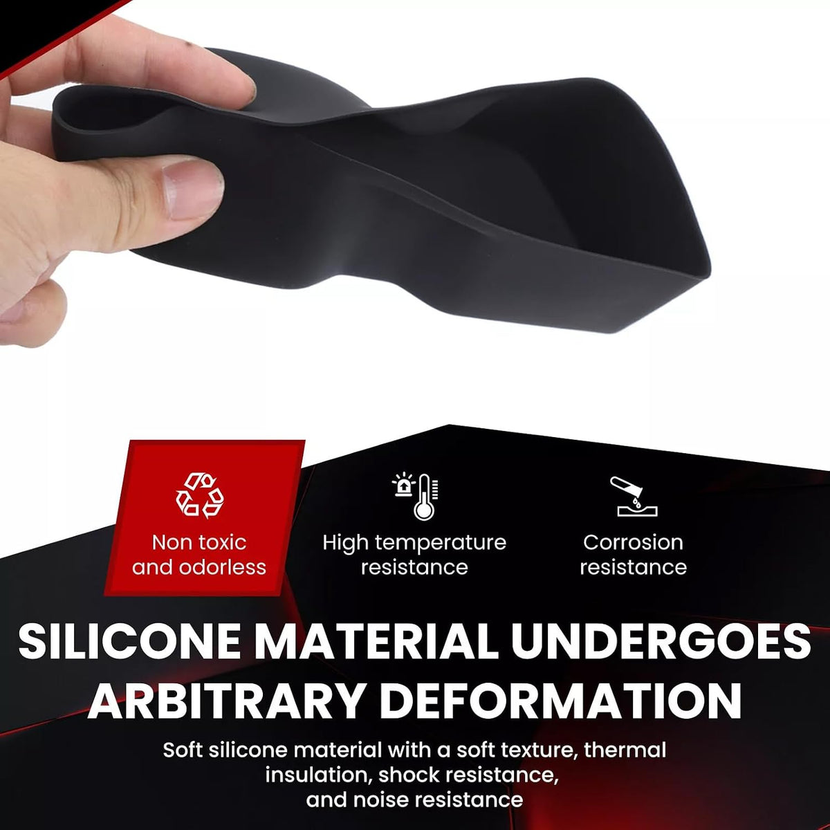 Rear Car Door Container Silica Gel Pad Suitable for 2024 2025 Toyot-a Grand Highlander Handle Storage Slot Pad Internal Modification Accessories Doorknob Silicone Mat Storage Containers(2pcs)
