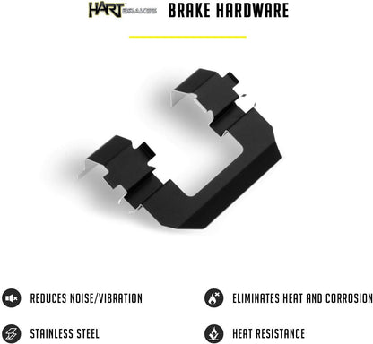 Hart Brakes Front Brakes and Rotors Kit |Front Brake Pads| Brake Rotors and Pads| Ceramic Brake Pads and Rotors |1995-2002 Toyota 4Runner, 1995-2004 Toyota Tacoma