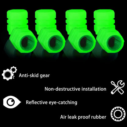 8PCS Car Tire Valve Stem Caps, Universal Noctilucent Waterproof Car Wheel Tire Caps, Suitable for Air Valve Caps for Cars, Motorcycles, Bicycles (Pink)