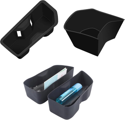 Rear Car Door Container Silica Gel Pad Suitable for 2024 2025 Toyot-a Grand Highlander Handle Storage Slot Pad Internal Modification Accessories Doorknob Silicone Mat Storage Containers(2pcs)