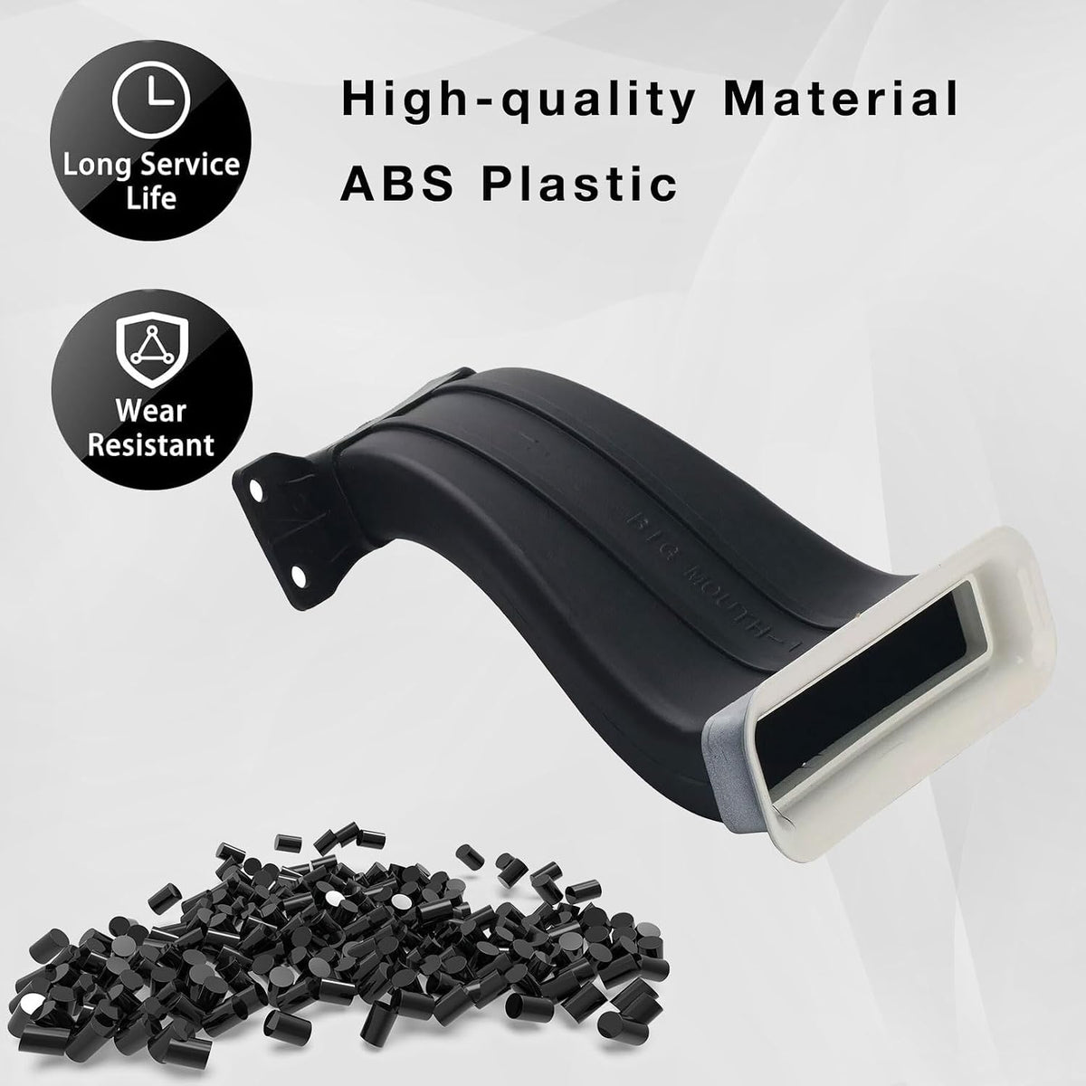 Car Air Intake Mouth Snorkel Modification Tuyere ABS For Ford Focus 2012-2018 RS ST Air Inlet Duct Tuyere Hood Scoop Dynamic Air Intake Lattice Hatchback Box Cover 4D Sedan 5D MK3 MK3.5