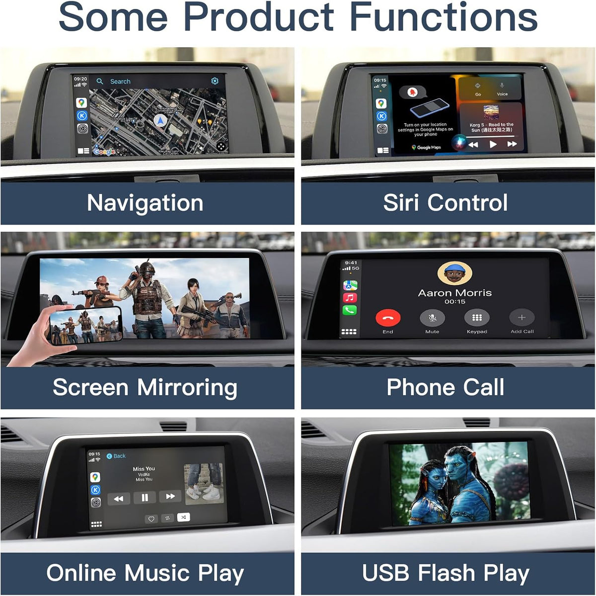 AUTOABC Wireless CarPlay/Android Car Modification Module for BMW NBT System 3/4/5/6/7 Series X1/X3/X4/X5/X6 2012-2016 Support Mirrorlink and OEM Car Functions