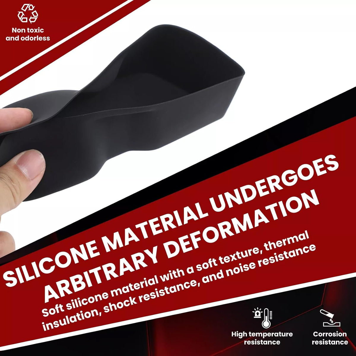 Rear Car Door Container Silica Gel Pad Suitable for 2024 2025 Toyot-a Grand Highlander Handle Storage Slot Pad Internal Modification Accessories Doorknob Silicone Mat Storage Containers(2pcs)