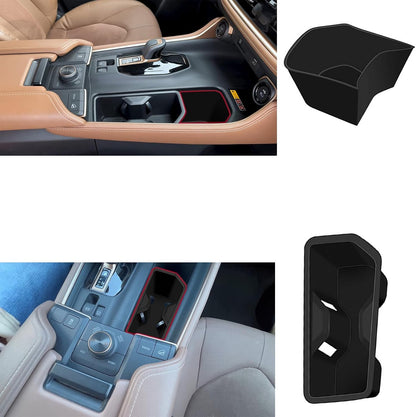 Rear Car Door Container Silica Gel Pad Suitable for 2024 2025 Toyot-a Grand Highlander Handle Storage Slot Pad Internal Modification Accessories Doorknob Silicone Mat Storage Containers(2pcs)