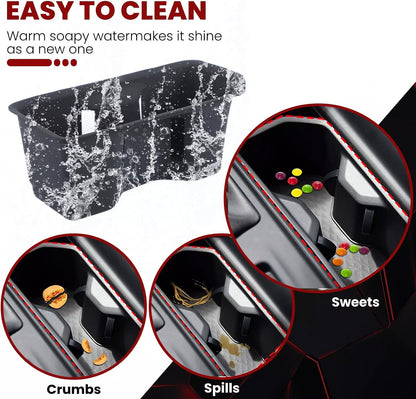 Rear Car Door Container Silica Gel Pad Suitable for 2024 2025 Toyot-a Grand Highlander Handle Storage Slot Pad Internal Modification Accessories Doorknob Silicone Mat Storage Containers(2pcs)