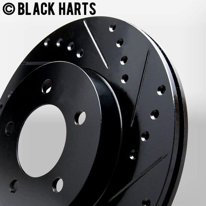 Hart Brakes Front Brakes and Rotors Kit |Front Brake Pads| Brake Rotors and Pads| Ceramic Brake Pads and Rotors |1995-2002 Toyota 4Runner, 1995-2004 Toyota Tacoma