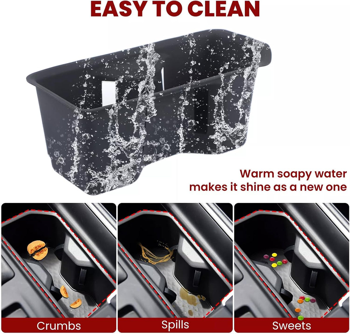 Rear Car Door Container Silica Gel Pad Suitable for 2024 2025 Toyot-a Grand Highlander Handle Storage Slot Pad Internal Modification Accessories Doorknob Silicone Mat Storage Containers(2pcs)