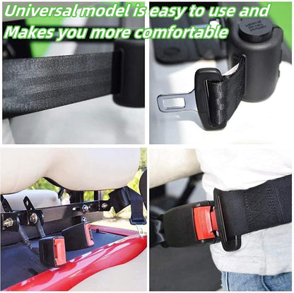 2 Pack 3 Point Pads Universal Adjustable Retractable Lap Set for Go Kart,Club Golf Cart,UTV,VR,Minivan Van, SUV, Cars, Buggies,Pickup and Truck for Modification Belts Kits(Black-L)