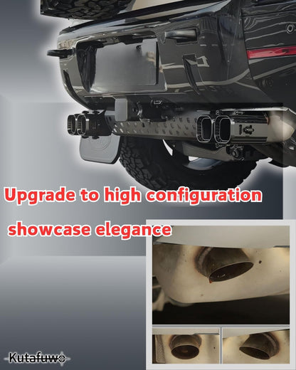 KUTAFUWO Car Exhaust Pipe for 2020-2025 Land Rover Defender 90 110 130, Four Outlet Square Port High Temperature Resistant Car Exhaust Pipe Modification Tailpipe Exhaust Tip Defender Accessories