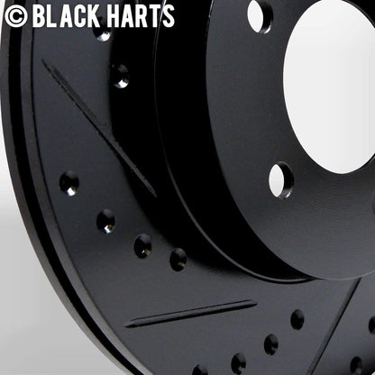 Hart Brakes Front Brakes and Rotors Kit |Front Brake Pads| Brake Rotors and Pads| Ceramic Brake Pads and Rotors |1995-2002 Toyota 4Runner, 1995-2004 Toyota Tacoma