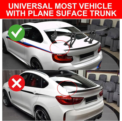 Upgrades Wing Spoiler 43.3, Aluminum Wing Adjustable Universal Lightweight Car Rear Wing GT Spoiler, Black Hatch Aluminum Single Deck fit Racing Spoiler BGW/JDM Drift