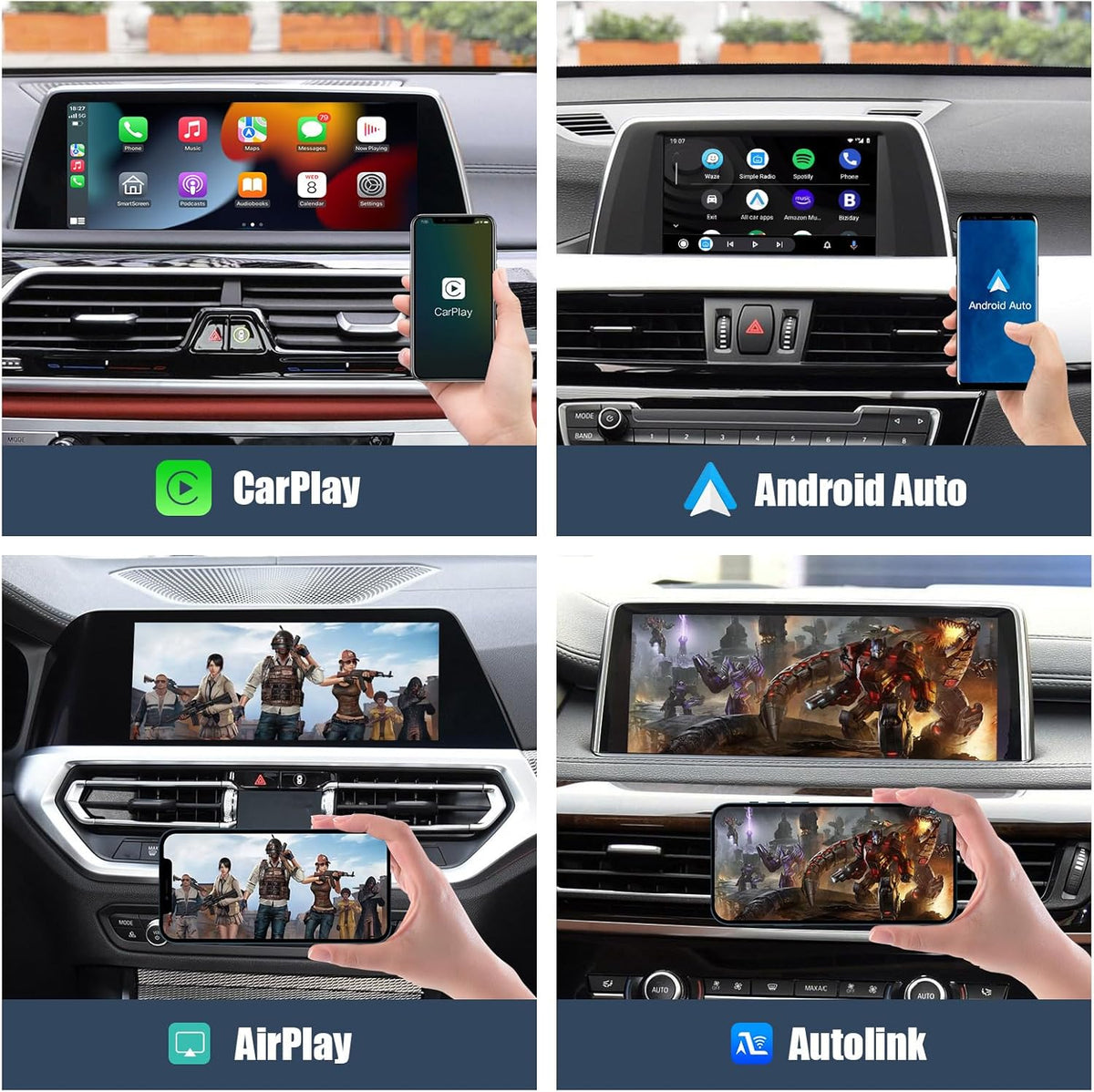 AUTOABC Wireless CarPlay/Android Car Modification Module for BMW NBT System 3/4/5/6/7 Series X1/X3/X4/X5/X6 2012-2016 Support Mirrorlink and OEM Car Functions