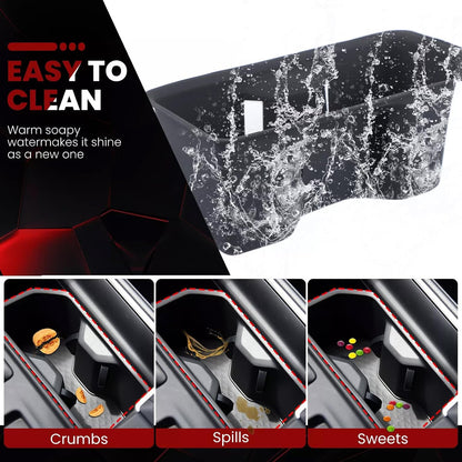 Rear Car Door Container Silica Gel Pad Suitable for 2024 2025 Toyot-a Grand Highlander Handle Storage Slot Pad Internal Modification Accessories Doorknob Silicone Mat Storage Containers(2pcs)